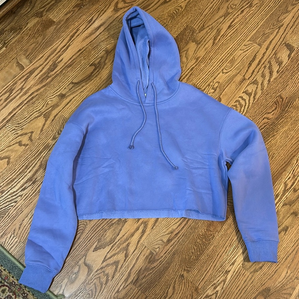 Periwinkle Cropped Hoodie
